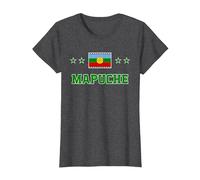 mapuche Camiseta, Mujer, Jaspeado Oscuro, 3XL