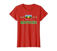 mapuche Camiseta, Mujer, Rojo, XS