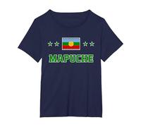 mapuche Camiseta, Mujer Tallas Grandes, Azul Marino, 1XL Grande