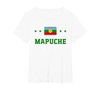 mapuche Camiseta, Mujer Tallas Grandes, Blanco, 3XL Grande