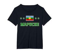 mapuche Camiseta, Mujer Tallas Grandes, Negro, 3XL Grande
