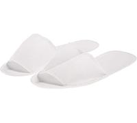 MAQA 10 Pares de Pantuflas para Invitados no Tejidas, Pantuflas Desechables para Hotel Pantuflas Blancas Solapas Abiertas para Invitados