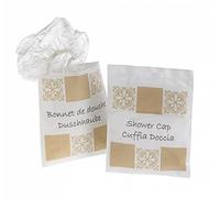 MAQA 100 pcs Gorros de Ducha Desechables, Gorros para el Cabello envueltos Individualmente, Gorros Desechables para baño de Hotel y Kit de cortesía para SPA 1