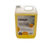 MAQA 6 Kg Detergente lavavajillas profesional concentrado, abrillantador líquido apto para agua dura