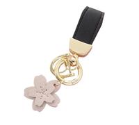 MAQDDO 10 llaveros de cuero for pulsera, llavero for llaves coche con 3 aros y anilla en D antipérdida Para Llaves(Black-cherry)
