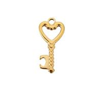 MAQDDO 100 Uds. De Dijes Cerradura Llave Corazón Acero Inoxidable for DIY, Collar, Pulsera, Accesorios for Hacer Colgantes Pareja, Hallazgo Joyería Para Collares(Gold-N)