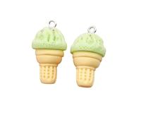 MAQDDO 100 Uds. Encantos De Helado Verano, Colgantes Resina 15x28mm for Pulsera Collar Bolso DIY Para Collares(Color 4)
