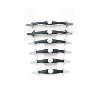 MAQDDO 12 cordones de silicona de colores sin cordones, ideales for niños y adultos. Para Zapatillas(Gray)