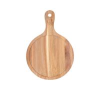 MAQDDO 1pcs Wooden Bread Serving Tray Round Food Plate with Hanging Hole Para Pizza
