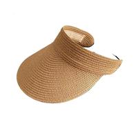 MAQDDO 2 Uds Sombrero De Visera Paja ala Ancha for Mujer Gorra Superior Vacía Ajustable for Viajes En La Playa Y Actividades Verano Al Aire Libre para Viajes(Khaki)