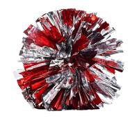 MAQDDO 4 Pompones de Animadora Grandes, Baile Mano, Accesorios for Mujeres y niñas para Bailes(Red)