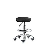 MAQDDO Backrest Lift Swivel Chair Pulley Kitchen Cook Barber Saddle Stool Cosmetic Aesthetic Master para Doméstico(Black,S)
