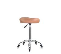 MAQDDO Backrest Lift Swivel Chair Pulley Kitchen Cook Barber Saddle Stool Cosmetic Aesthetic Master para Doméstico(Brown,S)