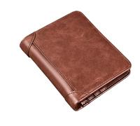 MAQDDO Carteras for Hombre, Cartera de Cuero, Carteras, con Tarjetero crédito empresarial Triple, Cartera para Hombre
