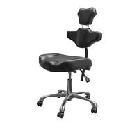 MAQDDO Hydraulic Tattoo Chair & Rolling Saddle Stool Adjustable Swivel with Wheels Backrest For SPA, Barber Use para Doméstico(Color 3)