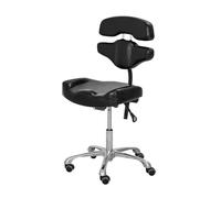 MAQDDO Hydraulic Tattoo Chair & Rolling Saddle Stool Adjustable Swivel with Wheels Backrest For SPA, Barber Use para Doméstico(Color 2)