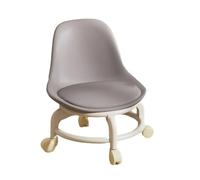 MAQDDO Low Rolling Stool with Backrest Swivel Wheels Faux Leather Cushion Roller Seat Rotating Mini Chair Seating para Doméstico(Color6)