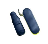 MAQDDO Mini Paraguas Plegable Protección Solar Doble Uso Caja Portátil for Guardar Parasol Para Viajes(Deep Blue)