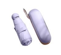 MAQDDO Mini Paraguas Plegable Protección Solar Doble Uso Caja Portátil for Guardar Parasol Para Viajes(Purple)