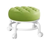 MAQDDO PU Leather Rotating Rolling Stool Universal Wheel Round with Wheels Waterproof para Doméstico(Color5)