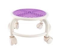 MAQDDO Round Rolling Low Stool Comfortable Universal Wheel Movable Mini High Weight Capacity For Home para Doméstico(Color1)