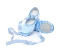 MAQDDO Zapatillas de Ballet for niñas, cómodas, con Suela Suave y Cinta de satén para NiñA Y Mujer(Blue,38)