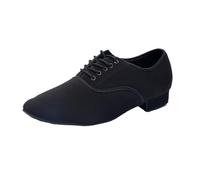 MAQDDO Zapatos de Baile Latino for Hombre, Zapatos de salón de Cuero for Salsa y Tango Modernos, Tacones Cuadrados, Zapatillas Deportivas for niños y Hombres, Jazz para Fiestas De Baile(Black02,40)