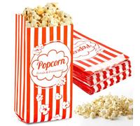 MAQIHAN - 100 bolsas de palomitas de maíz desechables para porciones individuales, bolsas de papel desechables para palomitas de maíz, mangas de palomitas de maíz a granel, carnaval, Halloween,