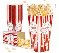 MAQIHAN 23 cajas de palomitas de maíz a granel, contenedores desechables de 1,304.1 g para palomitas de maíz, tazas, mangas, soporte para bolsas individuales, suministros de noche de cine, cubos de