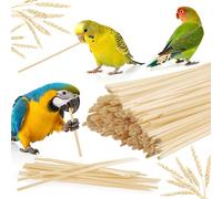MAQIHAN Juguetes masticables para pájaros, 200 unidades, paja de trigo natural, juguete de búsqueda para pico, juguetes interactivos para periquitos, cacatúas, conures, cacatúas