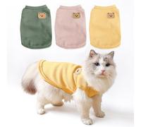 MAQILO Waffle-Knit - Camisetas para mascotas Sphynx y razas pequeñas, ligeras y cómodas, paquete de 3, M