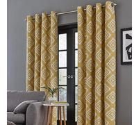 MAQUE Jengibre Cortinas Salon Dormitorio Estampados Florales 3D Cortinas Salon Opacas Estampadas Cortina Opaca Termica Aislante con Ojales 2 Piezas A 140 x L 225 cm