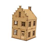 ＡＷＨＡＯ Maqueta a Escala 1/72 de un Edificio Europeo, sin ensamblar, para Manualidades. Casa de Madera para maquetas de Trenes y decoración de escenas, Style a