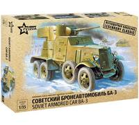 Maqueta Ba-3 ZVEZDA 1/35 , Coche Tanque Soviético Segunda Guerra Mundial Liso Un