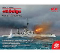 Maqueta Barco " König " WWI German Batalla ICM S.014 1/700ème Tanque