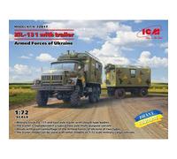 Maqueta Camión Zil-131 Con Trailer Armed Forces Of Ucrania ICM 72817 1:72 Ma