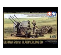 Maqueta Canon German 20mm Flakvierling 38 TAMIYA 32554 1:48 Maqueta Tanque Pro