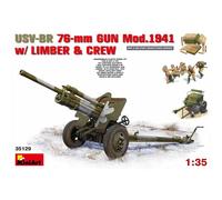 Maqueta Canon Usv-Br 76-mm Gun Mod.1941 W/ Ágil And Pelotón MiniArt 35129 1/