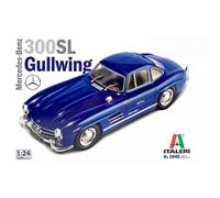 Italeri 3645S-Maqueta de Mercedes Benz 300 SL Gull Wing, Escala 1:24, maqueta, modelismo, Manualidades, Hobby, Pegado, plástico, Color Plateado, Mittel (3645S)