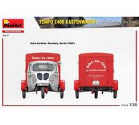 Maqueta Coche Tempo E400 Kastenwagen 3-wheel Delivery Box Track MiniArt 38047