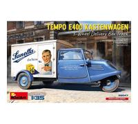 Maqueta Coche Tempo E400 Kastenwagen 3-wheel Delivery Box Track MiniArt 38047