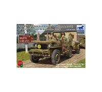 Maqueta Coche US Gpw 1/4ton 4×4 Utility Truck W / 10-cwt Trailer Y Airborne C