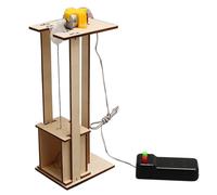 Maqueta de Ascensor eléctrico - 8x6,5x20,8 cm | Kit de construcción de vástago de Ascensor Hecho a Mano, Modelo científico, Juguetes educativos Stem para niños, proyectos Escolares, Idea de Regalo de