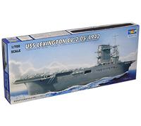Uss Lexington CV-2 Avión Carrier 1942 1:700 Plástico Modelo Kit Trumpeter