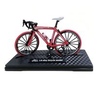 Maqueta de bicicleta de carretera de aleación de escala 1:8, miniatura de percha, decoración con soporte expositor, regalo de colección, rojo