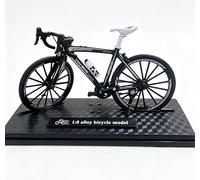 Maqueta de bicicleta de carretera de aleación de escala 1:8, miniatura de percha, decoración con soporte expositor, regalo de colección, negro