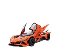 Maqueta de Coche de Juguete 1:24 para Apollo Project EVO Coche Deportivo Aleación Juguete Metal FundidoPresión Supercoche Carreras Modelo Sonido Simulación Fundido a Troquel(Naranja)