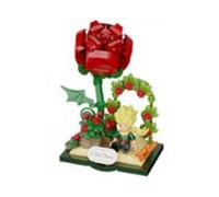 Juego de figuras de construcción de Pantasy El Principito con zorro y rosa (8...