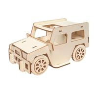 Maqueta de madera 3D - Coche - 35 piezas - 13,5 x 6,5 x 7 cm - Vehículo, Auto, 4x4, todoterreno, engranajes, Safari Puzzle