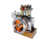 Maqueta de motor de etanol, motor de combustión de 4 tiempos refrigerado por agua, mecanismo visible, material educativo de ciencias naturales para adultos aficionados a la modelización